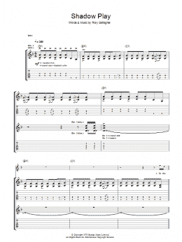 page one of Shadow Play (Guitar Tab)