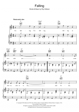 page one of Falling (Piano, Vocal & Guitar Chords)