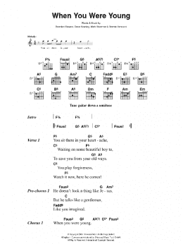 page one of When You Were Young (Guitar Chords/Lyrics)