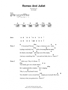 page one of Romeo And Juliet (Guitar Chords/Lyrics)