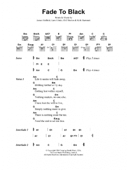 page one of Fade To Black (Guitar Chords/Lyrics)