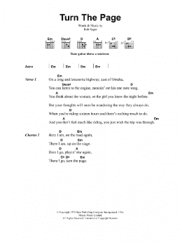 page one of Turn The Page (Guitar Chords/Lyrics)