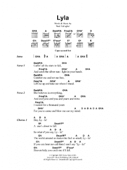 page one of Lyla (Guitar Chords/Lyrics)