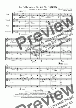 page one of Im Balladenton, Op. 65, No. 5