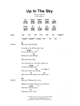 page one of Up In The Sky (Guitar Chords/Lyrics)