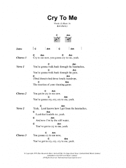 page one of Cry To Me (Guitar Chords/Lyrics)