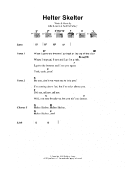 page one of Helter Skelter (Guitar Chords/Lyrics)