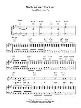 page one of Not Nineteen Forever (Piano, Vocal & Guitar Chords)