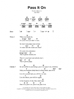 page one of Pass It On (Guitar Chords/Lyrics)