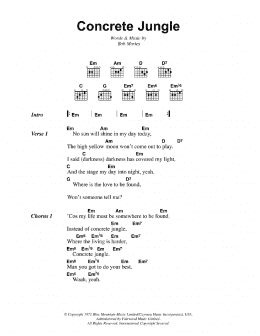 page one of Concrete Jungle (Guitar Chords/Lyrics)