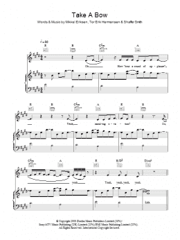 page one of Take A Bow (Piano, Vocal & Guitar Chords)