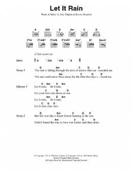 page one of Let It Rain (Guitar Chords/Lyrics)