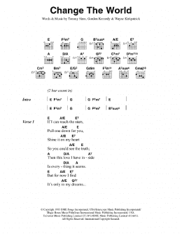 page one of Change The World (Guitar Chords/Lyrics)