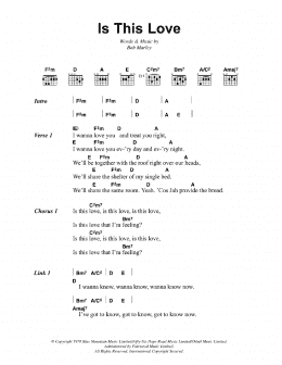 page one of Is This Love (Guitar Chords/Lyrics)