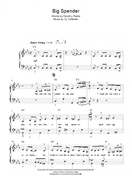 page one of Big Spender (Easy Piano)