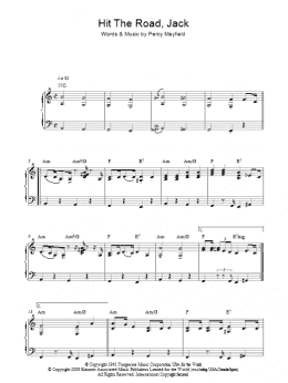 page one of Hit The Road Jack (Piano Solo)