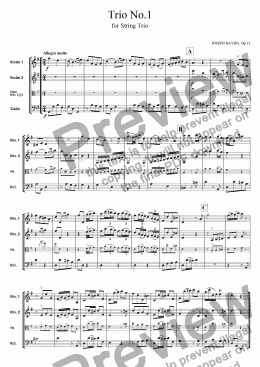 page one of Trio No.1