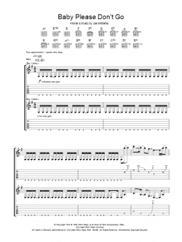 page one of Baby, Please Don't Go (Guitar Tab)