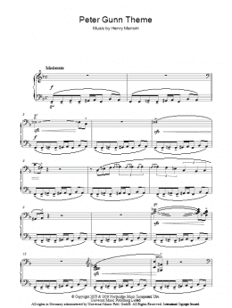 page one of Peter Gunn Theme (Piano Solo)