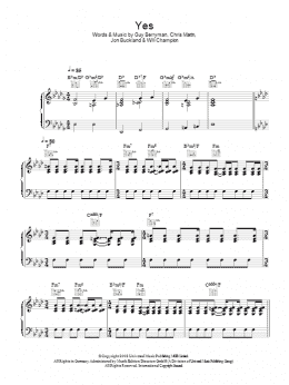 page one of Yes (Piano, Vocal & Guitar Chords)