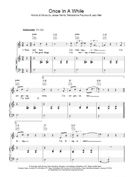 page one of Once In A While (Piano, Vocal & Guitar Chords)