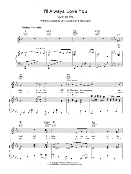 page one of I'll Always Love You (Querida Mia) (Piano, Vocal & Guitar Chords)
