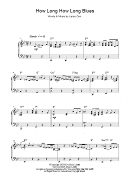 page one of How Long How Long Blues (Piano Solo)