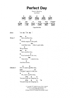 page one of Perfect Day (Guitar Chords/Lyrics)