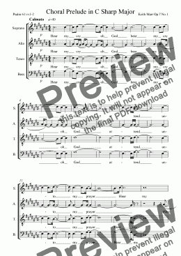 page one of Choral Prelude Op.7.1
