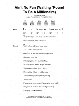 page one of Ain't No Fun (Waiting Around To Be A Millionaire) (Guitar Chords/Lyrics)