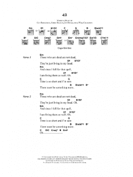 page one of 42 (Guitar Chords/Lyrics)