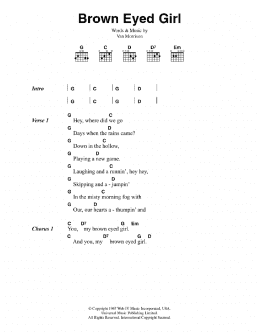 page one of Brown Eyed Girl (Guitar Chords/Lyrics)