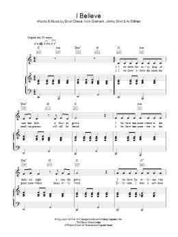 page one of I Believe (Piano, Vocal & Guitar Chords)