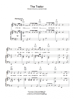 page one of The Traitor (Piano, Vocal & Guitar Chords)