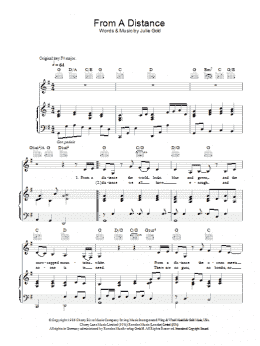 page one of From A Distance (Piano, Vocal & Guitar Chords)