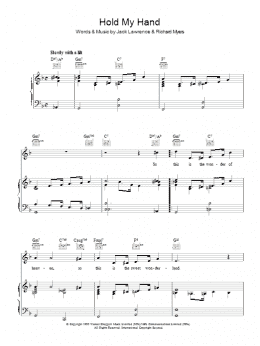 page one of Hold My Hand (Piano, Vocal & Guitar Chords)