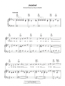 page one of Jezebel (Piano, Vocal & Guitar Chords)