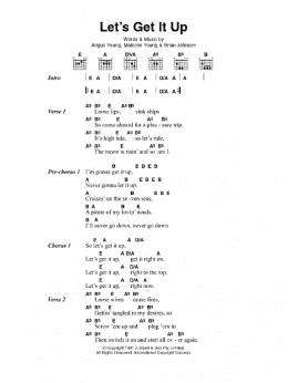 page one of Let's Get It Up (Guitar Chords/Lyrics)