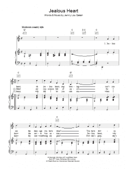 page one of Jealous Heart (Piano, Vocal & Guitar Chords)