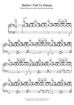 page one of Before I Fall To Pieces (Piano, Vocal & Guitar Chords)