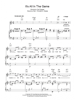 page one of It's All In The Game (Piano, Vocal & Guitar Chords)