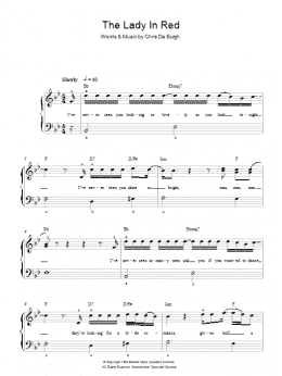 page one of The Lady In Red (Easy Piano)