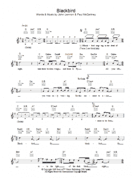 page one of Blackbird (Lead Sheet / Fake Book)