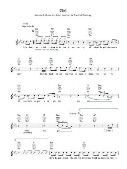 page one of Girl (Lead Sheet / Fake Book)