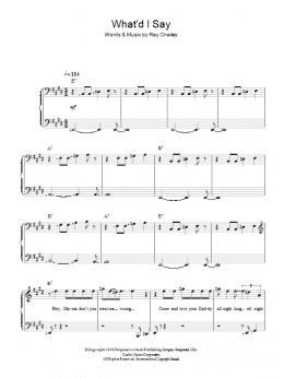 page one of What'd I Say (Easy Piano)