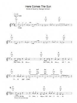 page one of Here Comes The Sun (Lead Sheet / Fake Book)