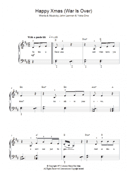 page one of Happy Xmas (War Is Over) (Easy Piano)