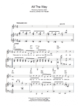 page one of All The Way (Piano, Vocal & Guitar Chords)