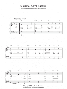 page one of O Come, All Ye Faithful (Adeste Fideles) (Easy Piano)