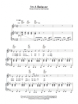 page one of I'm A Believer (Piano, Vocal & Guitar Chords)